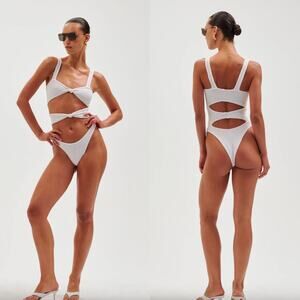 Ronny Kobo x Reina Olga CORSET KNOT One Piece - White - One Size - Italian Made